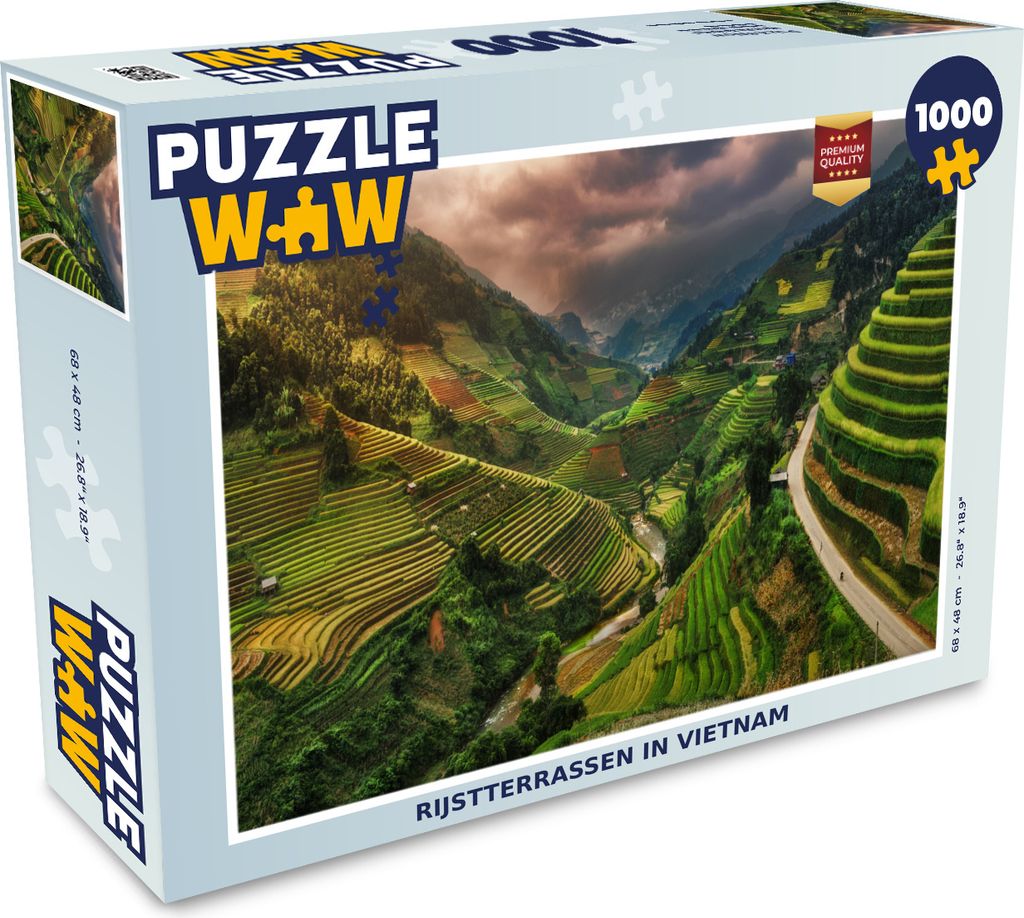 MuchoWow Puzzle 1000 Teile Reisterrassen in Vietnam - Erwachsene - Rätsel