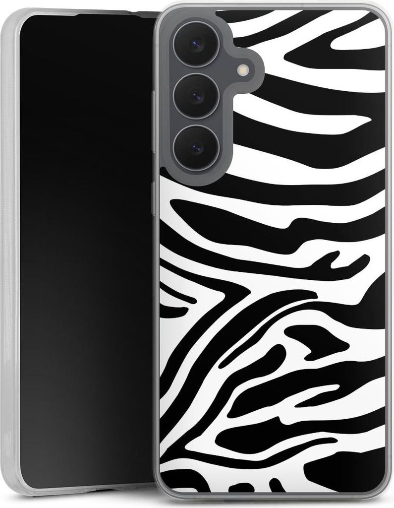 DeinDesign Slim Hülle für Samsung Galaxy S25 FE Silikon Case Ultra Dünn Handyhülle Animal-Look Animalprint Zebra