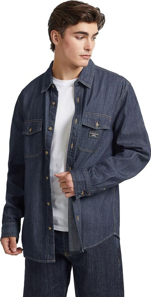 Guess Jeans Regular Denim Langarmhemd Blau XL Herren Blau XL
