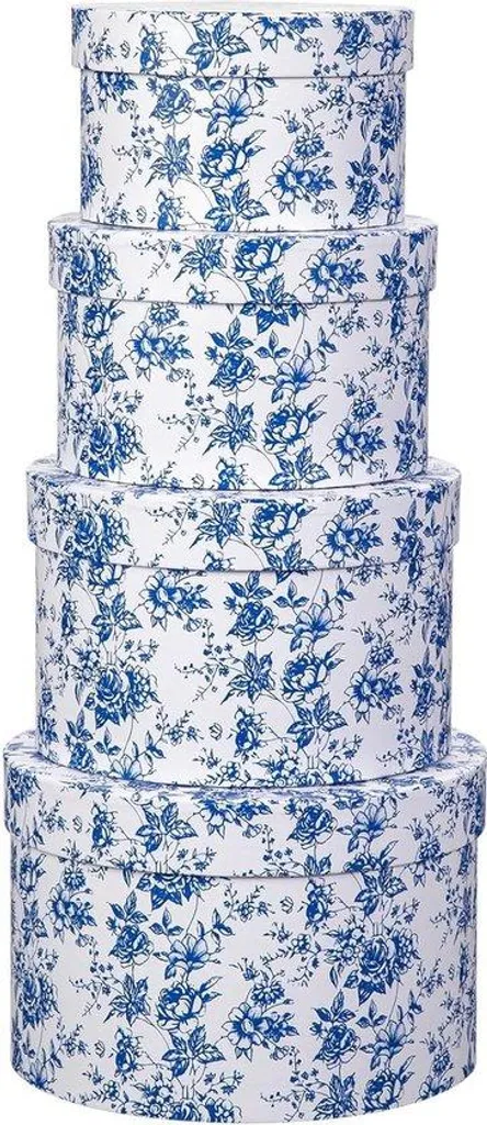 Boîte cadeau en carton avec couvercle pour gâteau - Lot de 4 pièces 25cm