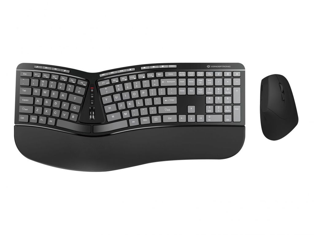 Conceptronic ERGO Kabelloses Set aus ergonomischer Tastatur Produktbild 