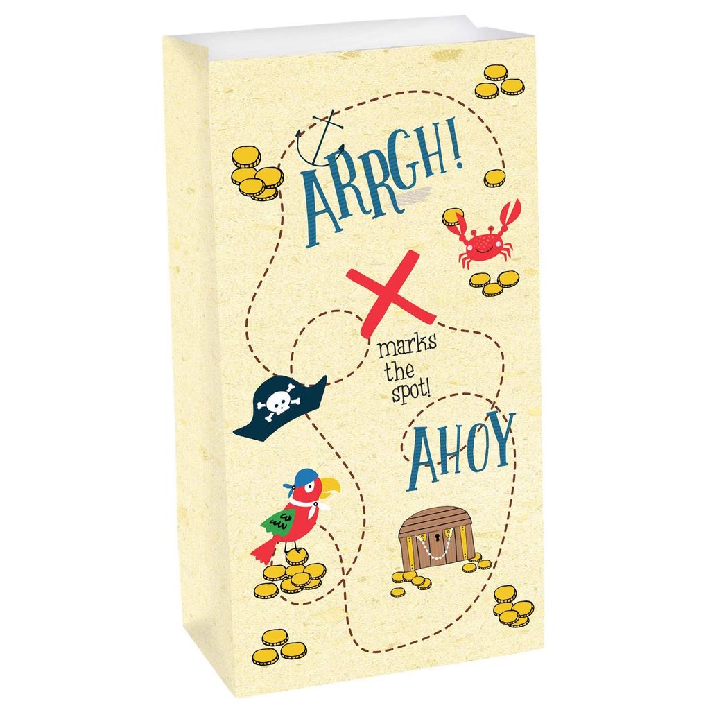 8 Papiertüten Ahoy Birthday 25,4 x 13 x 7,6 cm Produktbild 