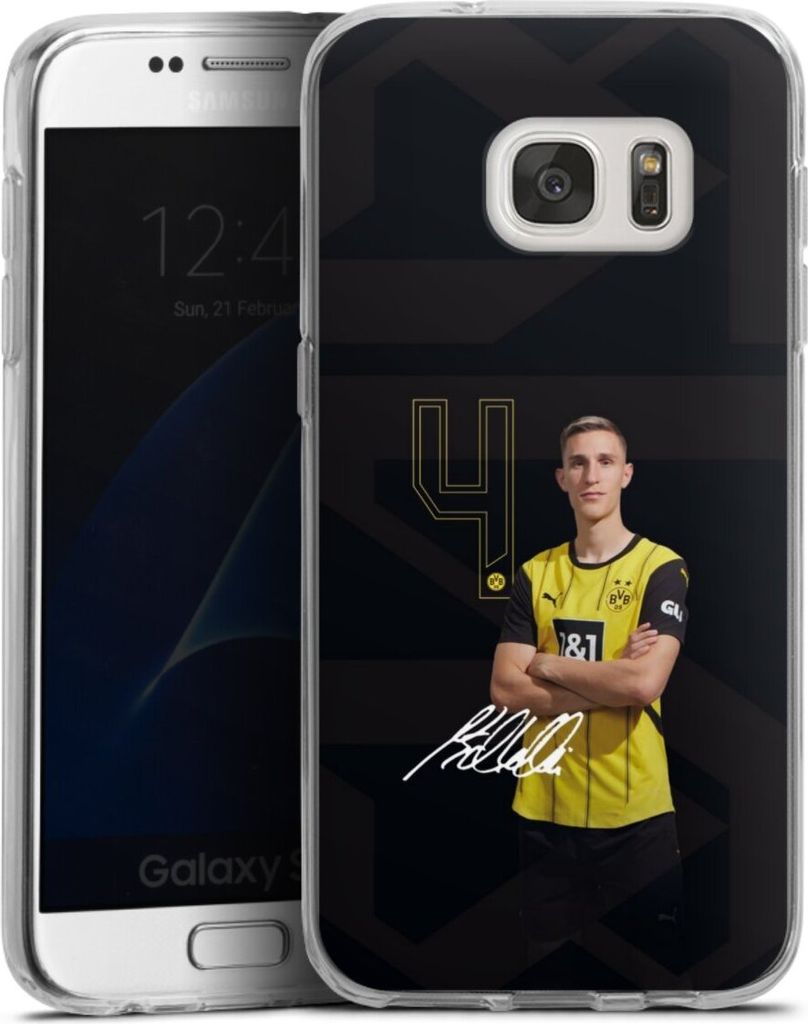 DeinDesign Handyhülle für Samsung Galaxy S7 Silikon Hülle Case Smartphone Schutzhülle Borussia Dortmund Offizielles Lizenzprodukt Nico Schlotte...