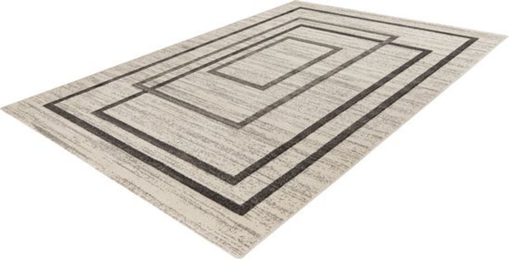 Lalee Trendy Carving- Modern- Flachflor- Teppich- Vintage- Handgeschnitzt- High Low- Hip und Trendy- Teppich- Teppich- 120x170 cm Silber