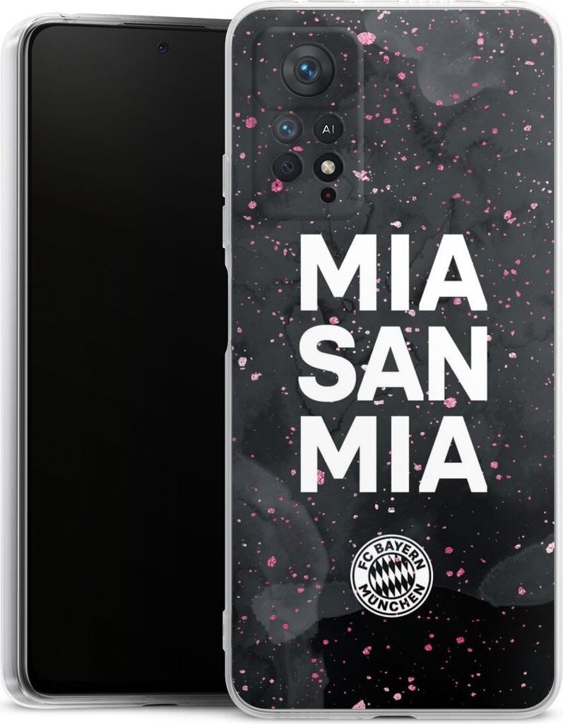 DeinDesign Handyhülle für Xiaomi Redmi Note 11 Pro 5G Silikon Hülle Case Smartphone Schutzhülle FC Bayern München Mia San Mia Girl Style