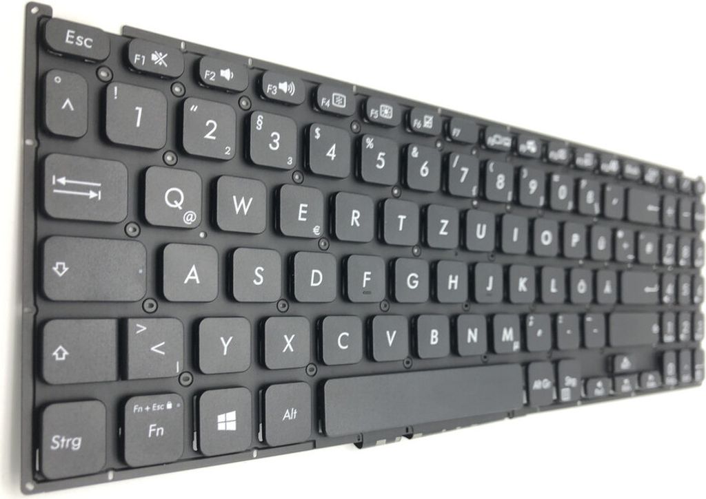 DEUTSCHE - Tastatur Keyboard Schwarz Ohne Rahmen kompatibel für Asus VivoBook 15 X515JA-BQ647T