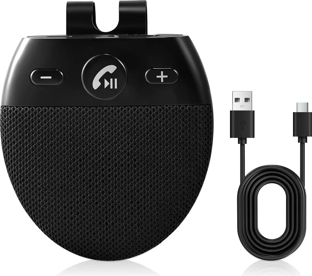 Kit mains libres Bluetooth voiture - Haut-parleur multipoint noir Siri
