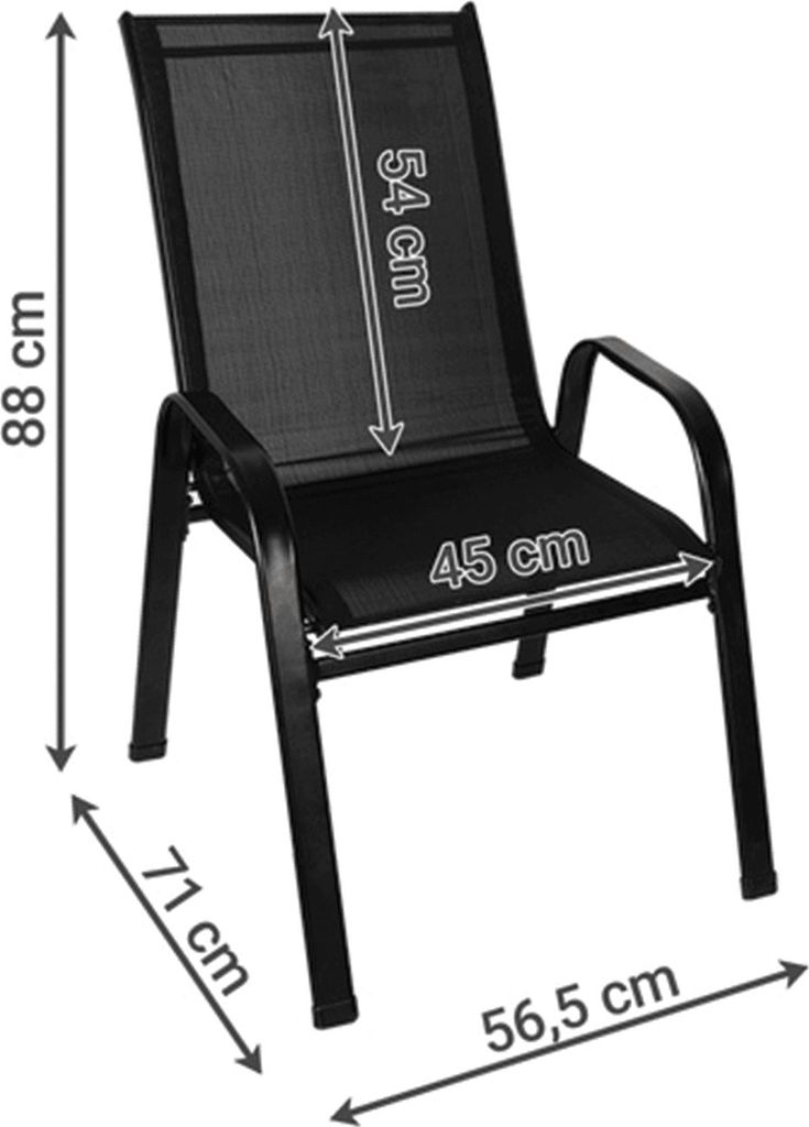 Gartenstühle Stapelbar bis 150 kg - Klappstuhl 88 x 71 cm Produktbild 2