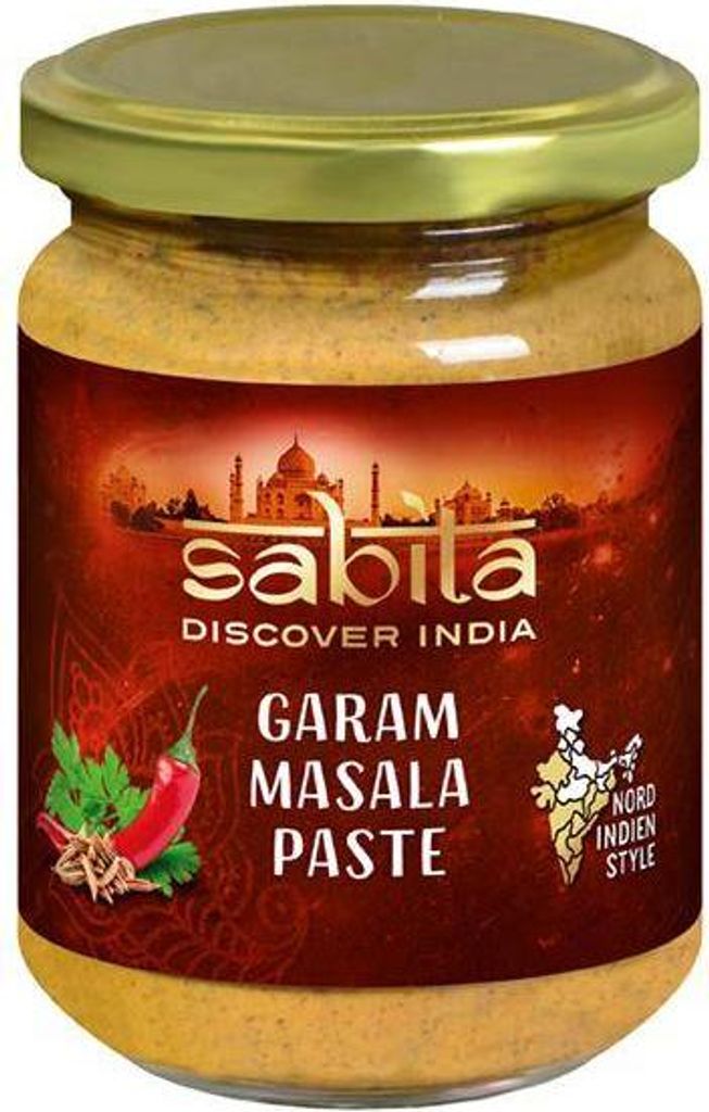 Sabita Garam Masala Paste 125 G Glas Vegan Glutenfrei Mild Würzig