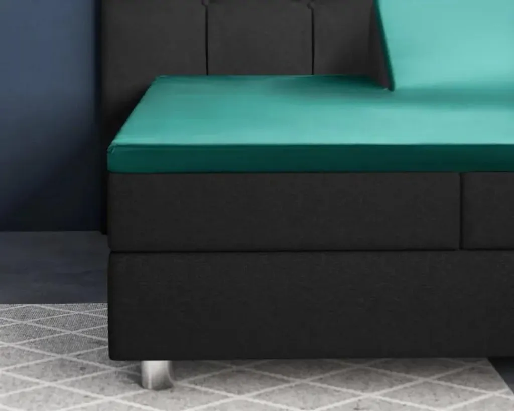 Lenzuola Satin Split Topper 180x200 Primaviera Deluxe Verde Scuro