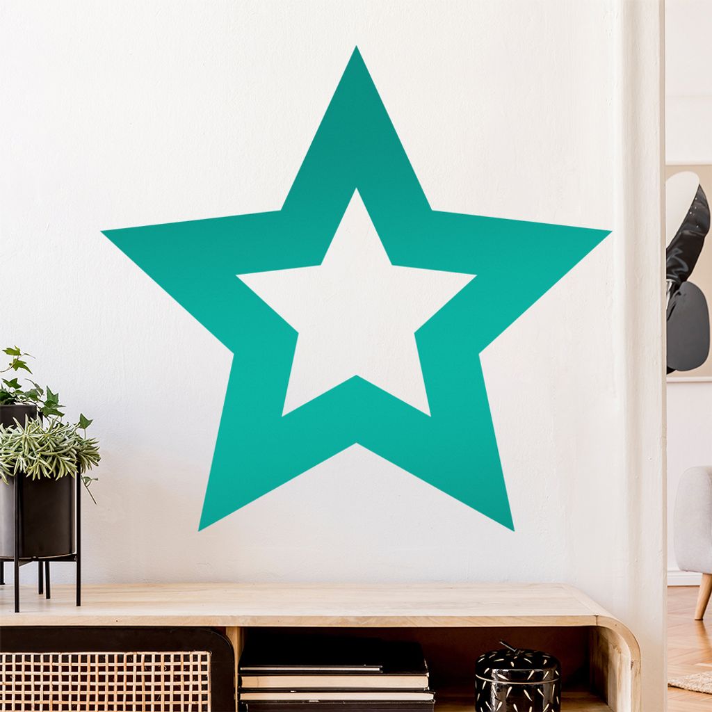 Stern Sterne Star Wandtattoo Wandaufkleber Wall Sticker - Dekoration, Küche, Wohnzimmer, Schlafzimmer, Badezimmer