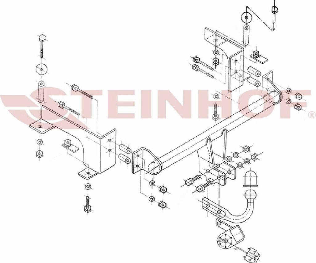 Z547406 Anhängerkupplung passend für OPEL Combo Corsa 03/2002-2011 starr
