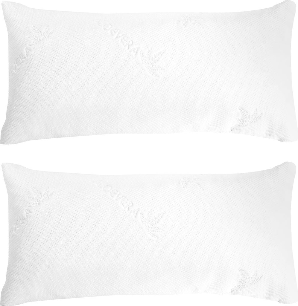 Nackenkissen - 40 x 80 cm - Viskoschaumfüllung - mit Reißverschluss - 2er Set