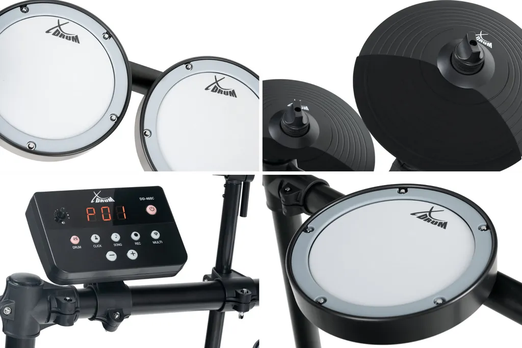 XDrum DD-460C Batterie Électronique Compacte avec Pads en Peau Maillée - 4