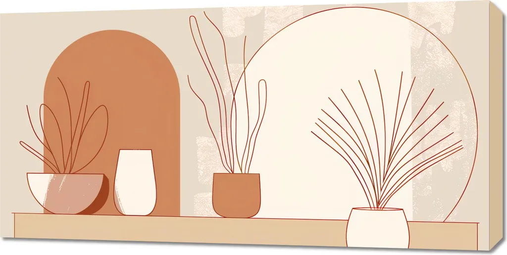 Tableau Zen Vue de la plante 100x50 cm Idéal pour Décorer votre Chambre