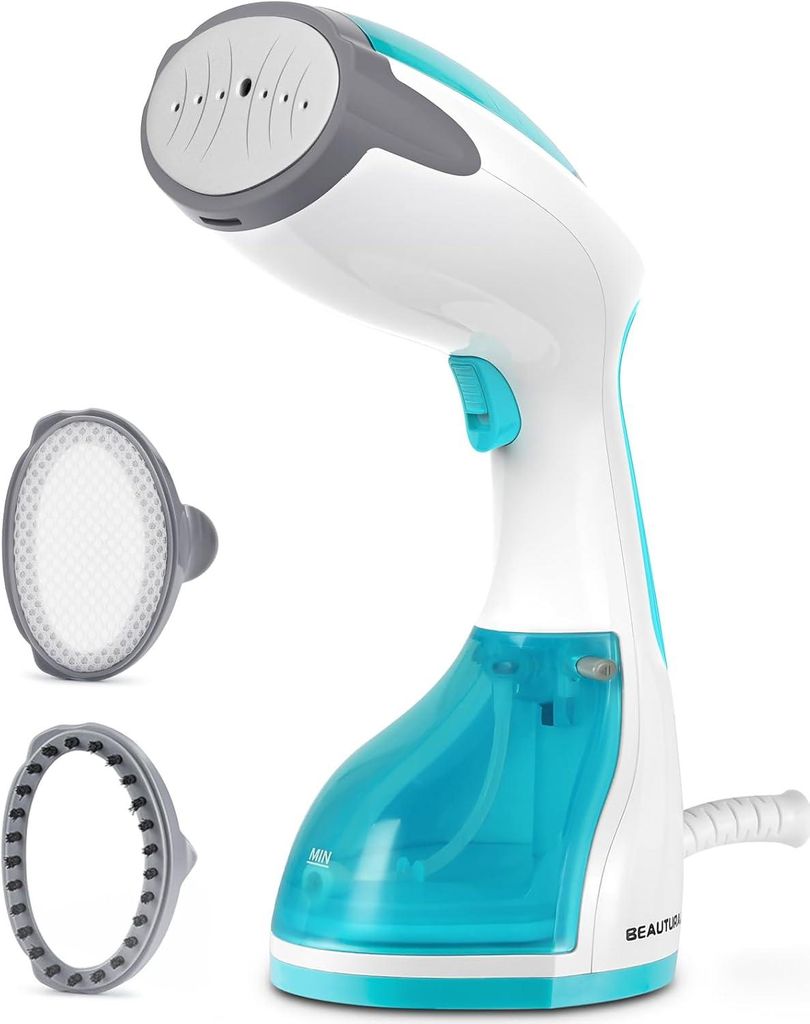BEAUTURAL Dampfglätter 1200W mit beheizter Keramiksohle, 30s Aufheizen, 260ml Tank, Abschaltautomatik, Dampfbürste für Kleidung & Gardinen, Text...