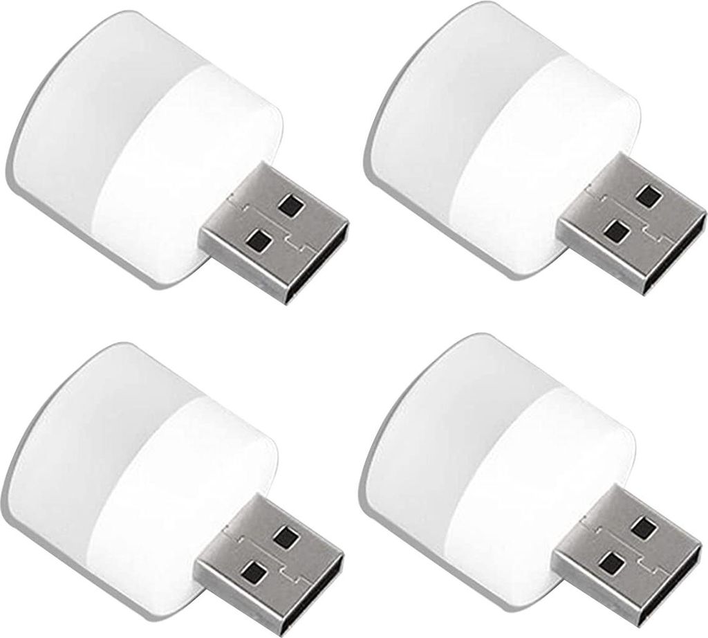 Nachtlicht mit USB-Anschluss, Mini-LED-Lampe, zum Einstecken, warmweißes Licht, geeignet für Schlafzimmer und Badezimmer