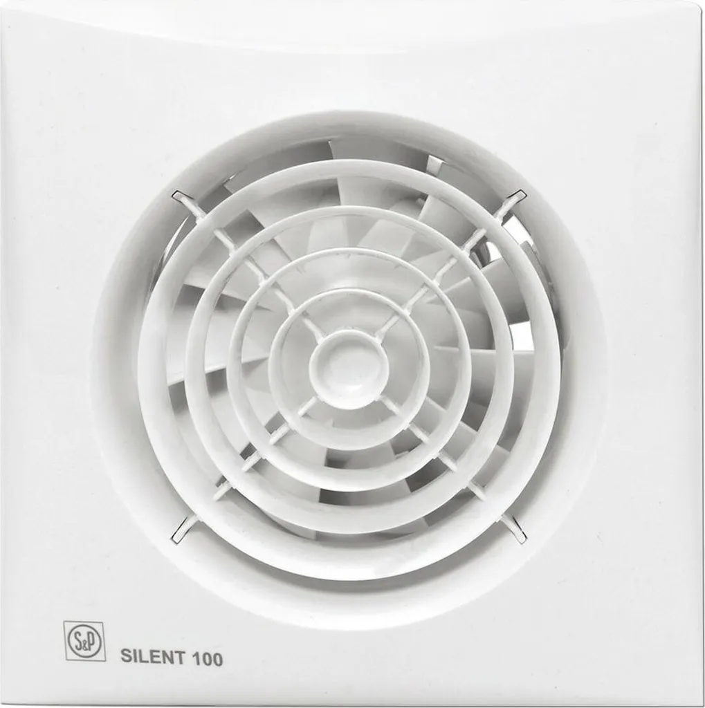Extracteur S&P Silent 100 CZ : Aérateur Ultra Silencieux M127398 pour Bain