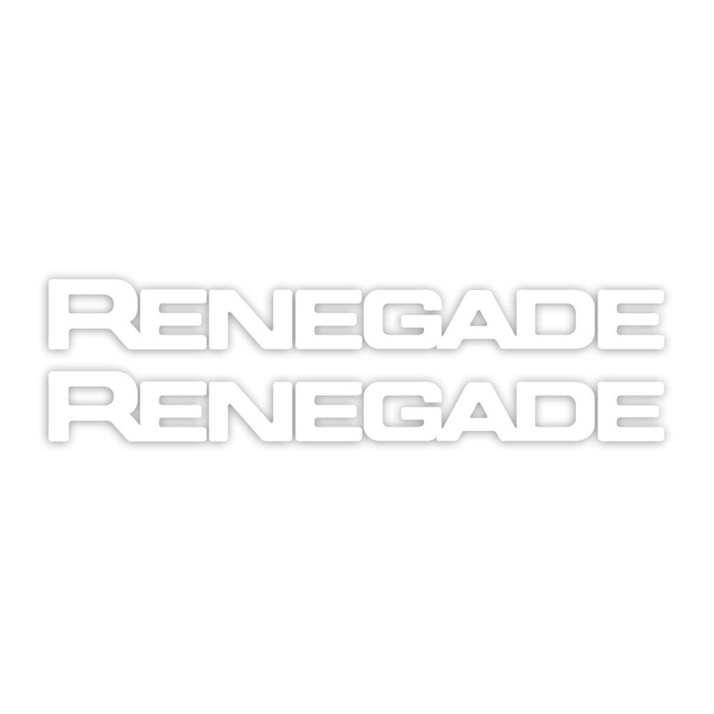 Aufkleber Schriftzug Jeep-Renegade für Türgriffe, weiß, 10 cm, 2 Stück