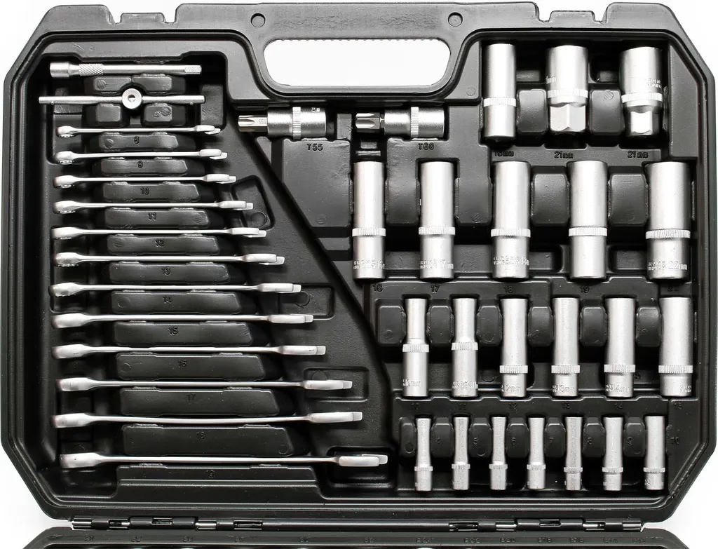 Coffret clé à cliquet 215 pcs : Kit complet douilles et embouts acier - 4