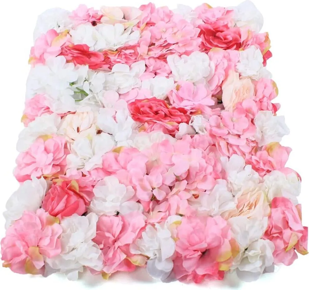 Mur Floral Artificiel 12 Pièces - Décoration Murale Durable sans Entretien