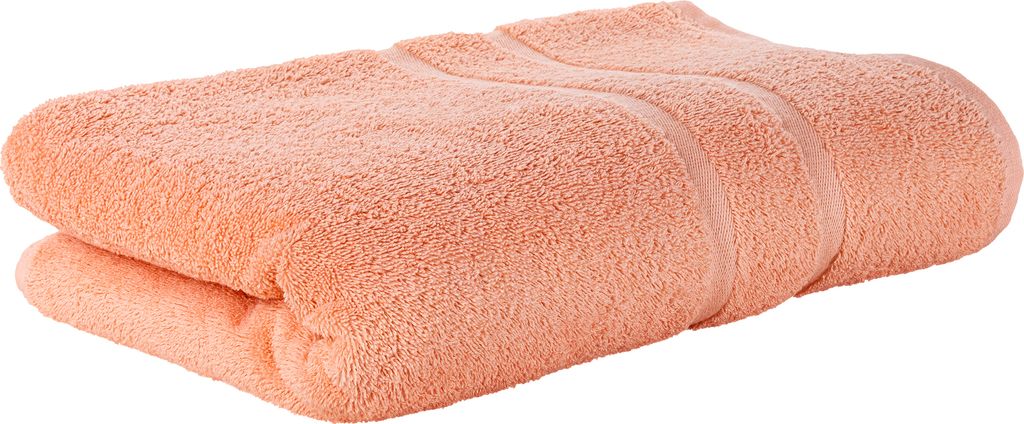 Premium Frottee Badetuch 100x150 cm in peach von StickandShine in 500g/m² aus 100% Baumwolle