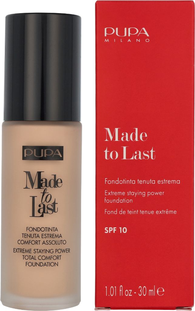 Pupa Made To Last Total Comfort Foundation SPF10 #020 Light Beige 30 ml