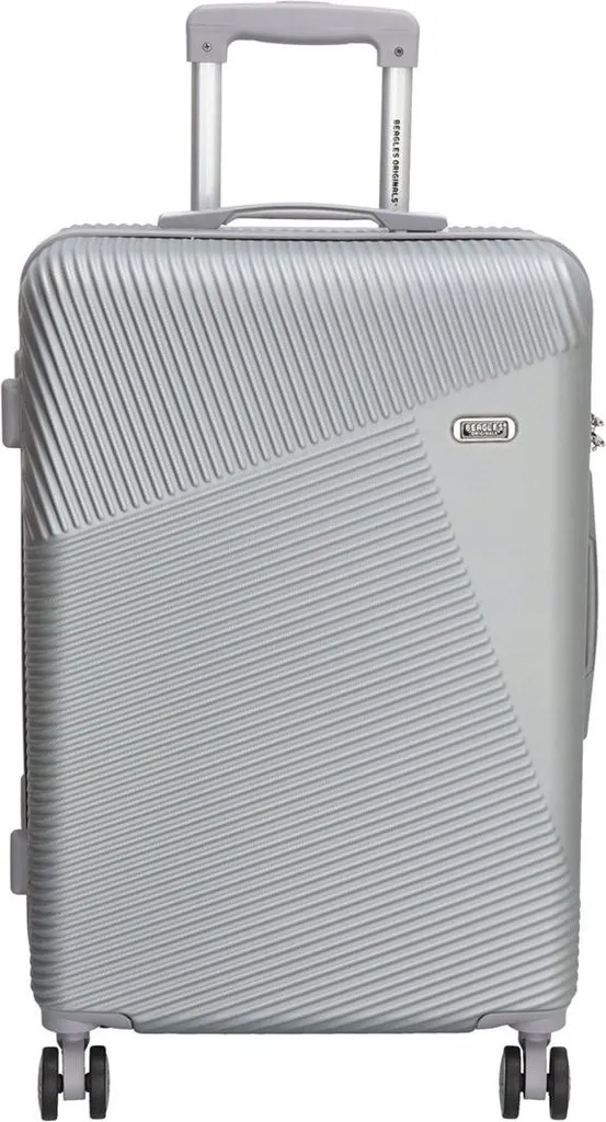 Valise Argent Beagles Originals - Coque Robuste et Trolley Télescopique