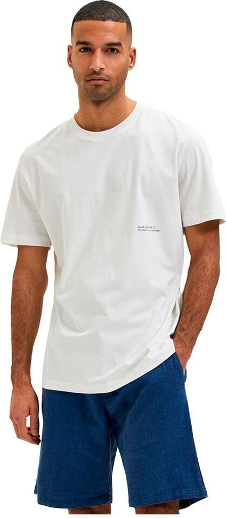 Selected Relax Matteo Kurzarm-t-shirt Weiß XL Mann Weiß XL