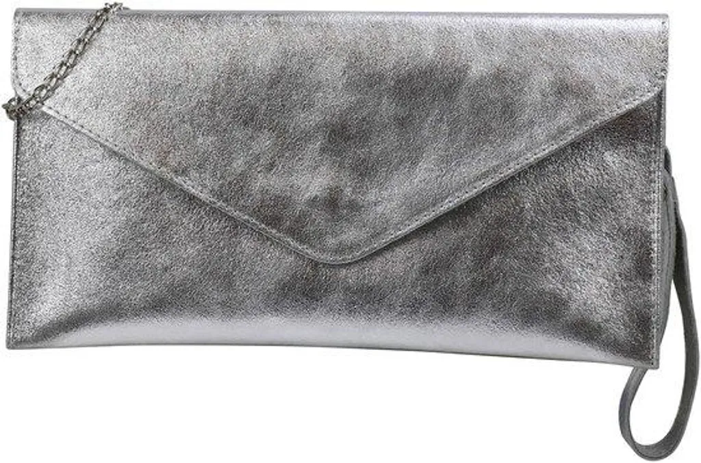 Petit sac à main pour cérémonie et quotidien - Cuir argent Palma