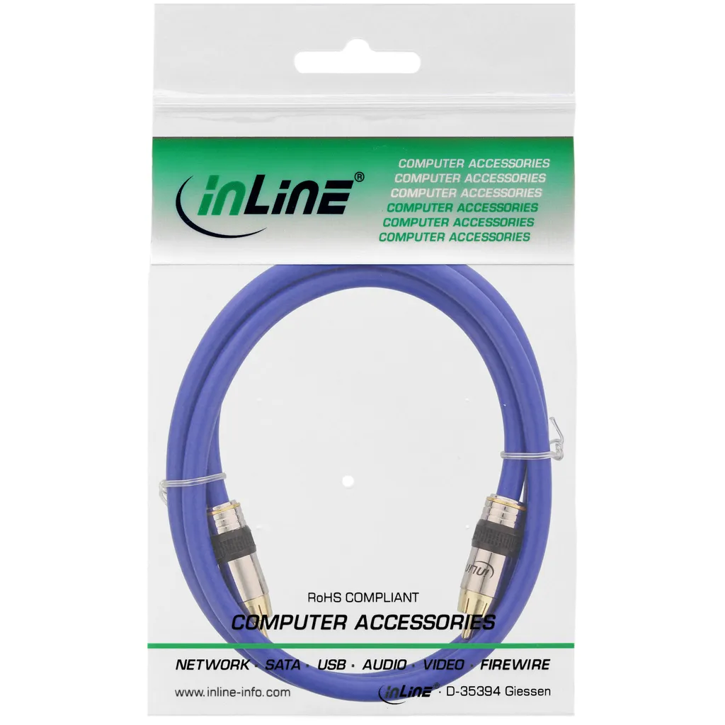 InLine 89820P Cavo RCA 20 Metri | Premium Video & Audio Coax Oro - 4