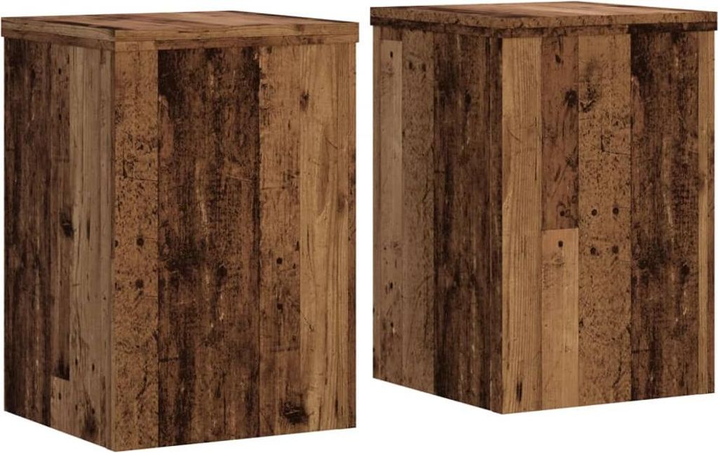 vidaXL Supporto per piante 2 pz. Aspetto legno recuperato Immagine del prodotto 