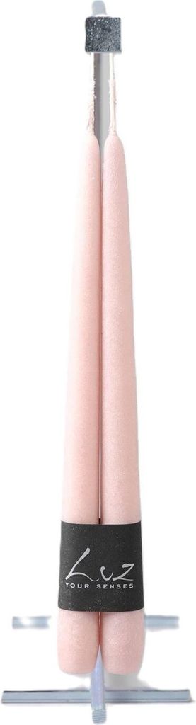 Rasteli Luz Your Senses Metallkerze – Tischkerzen, Taupe-Rose, D 2,20 cm, H 30 pro 3 x 2