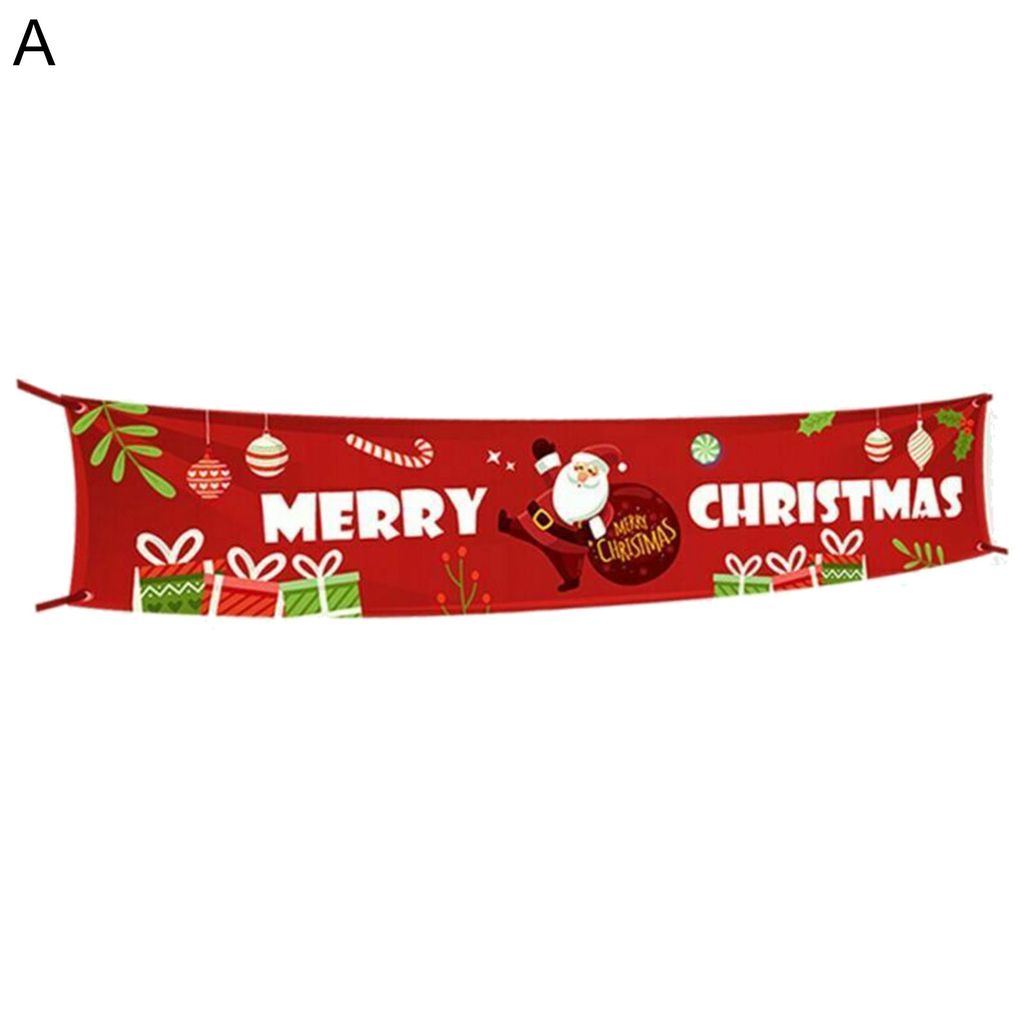 Weihnachten Santa Claus Brief Veranda Tür Hintergrund Hängende Bannerparty -Dekoration-A