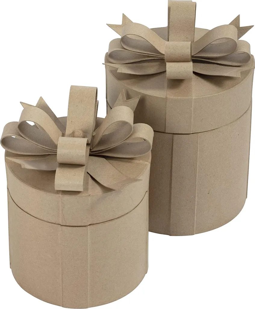 Boîte Cadeau à Décorer Décopatch BT081C : Support Papier Mâché 2pc - 2