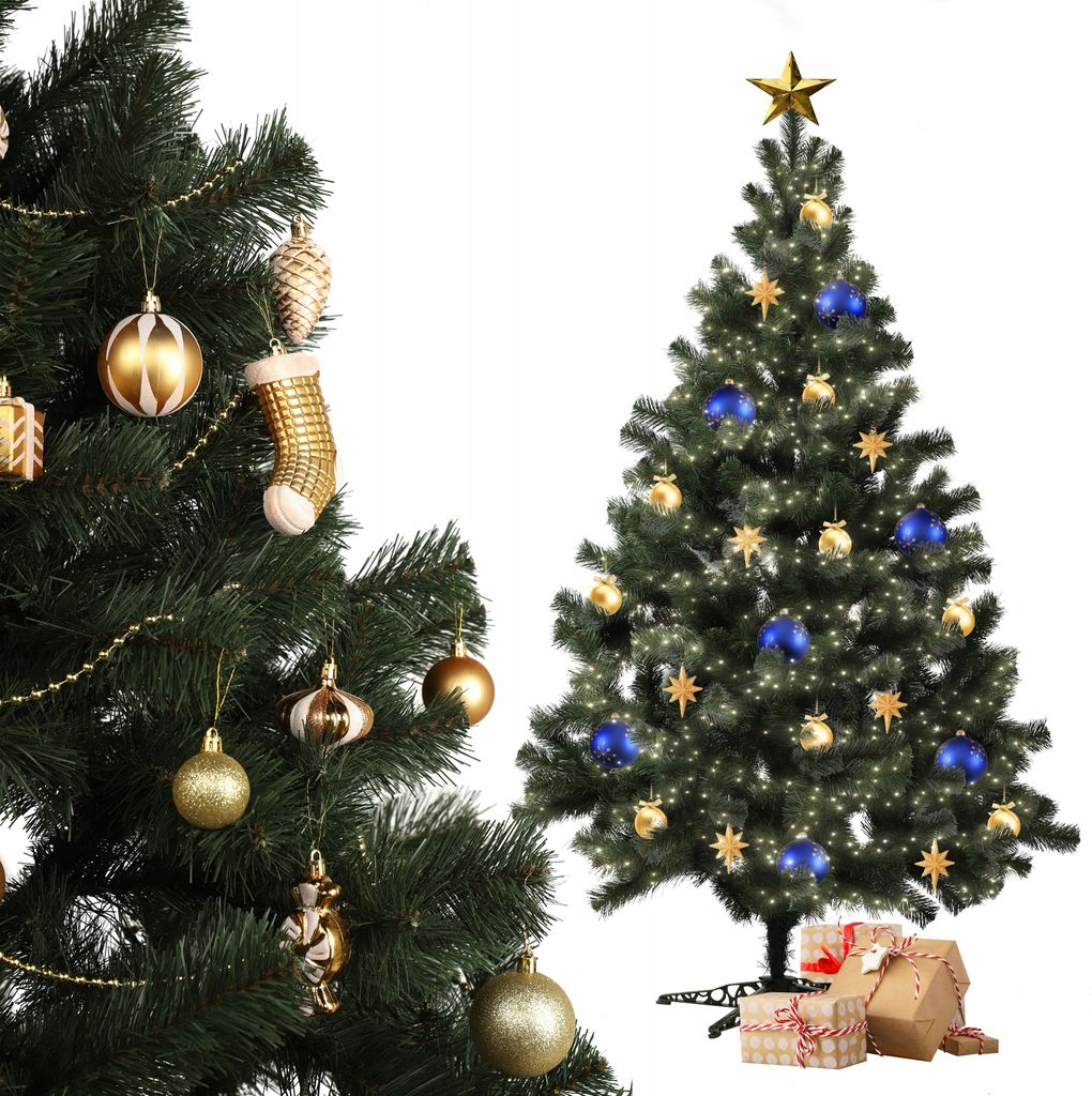 KADAX Albero Di Natale Artificiale 220 Cm, Abete Sintetico In PVC, Rami Densi, Base In Plastica Robusta, Fatto In UE