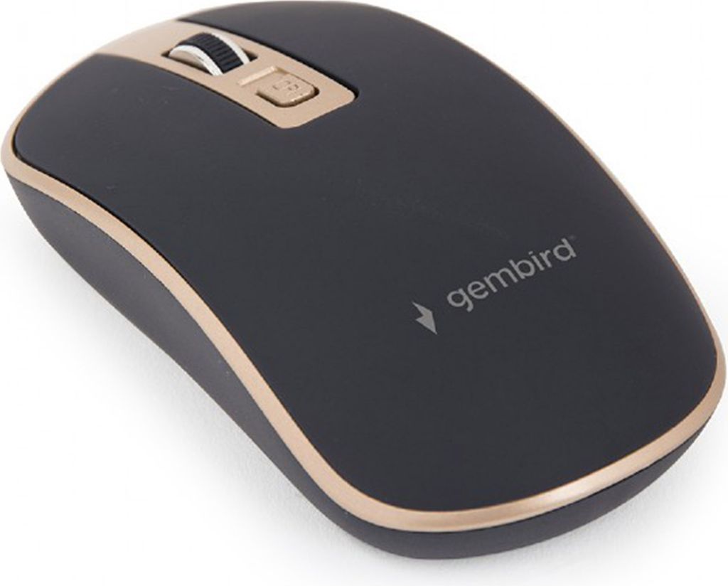 gembird Kabellose optische Maus, schwarz/gold Produktbild 