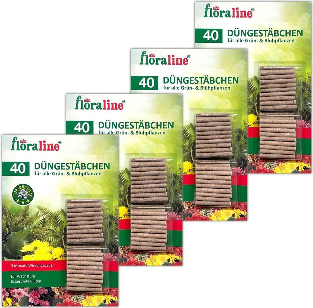 160 Stück Düngestäbchen für Grünpflanzen & Blühpflanzen Produktbild 