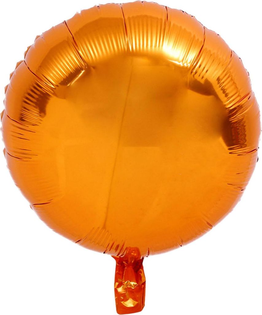 Folienballon rund, Orange, ca. 45 cm Produktbild 