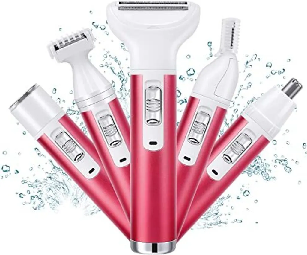 Rasoio Donna Acwoo 5-in-1: Depilazione Indolore Bikini e Viso USB