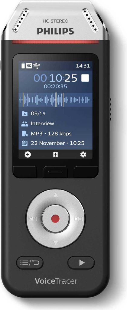 Philips Voice Tracer DVT2110/00, 36 h, Stereo (ST), MP3, Obrázek produktu 