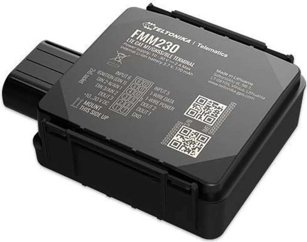 Traceur GPS LTE Cat. M1 IP67 robuste pour suivi de flotte industrielle