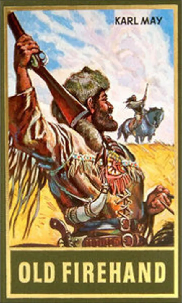 Figurine Old Firehand de collection - Statuette Western en résine 25cm