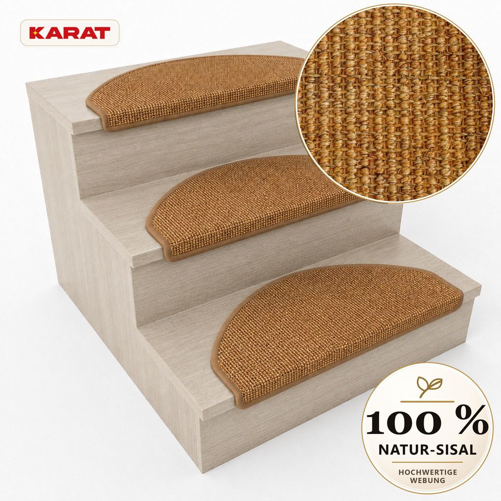 Alfombra para escaleras de sisal "Goa", fabricada con 100% Imagen del producto 