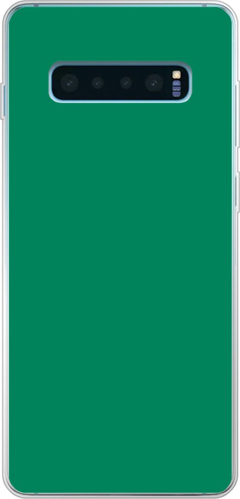 MuchoWow Handyhülle Schutzhülle Hülle für Telefoonhoesje Samsung Galaxy S10 Plus Grün - Wald - Farben Silikon Softcase Handy Hülle - Schutz...