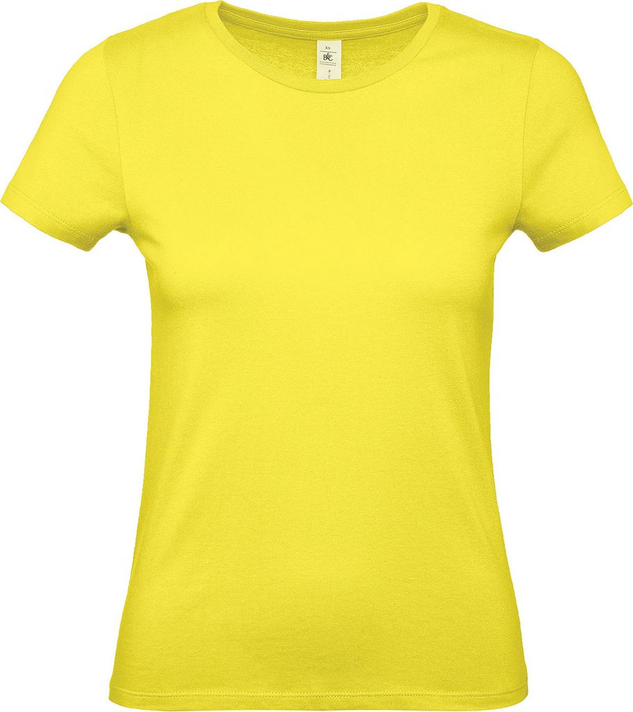 B&C Damen T-Shirt #E150 RW6634 (XL) (Solargelb)