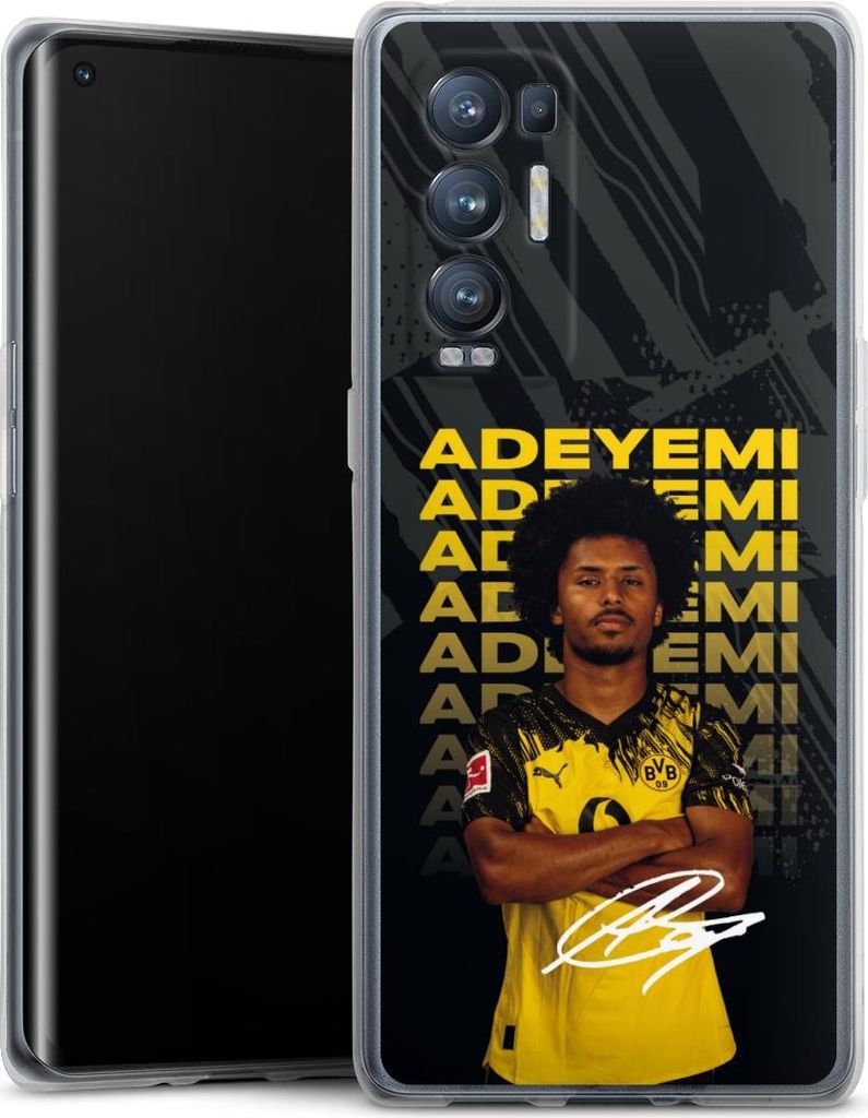 DeinDesign Handyhülle für Oppo Find X3 Neo Silikon Hülle Case Smartphone Schutzhülle BVB Borussia Dortmund Karim Adeyemi