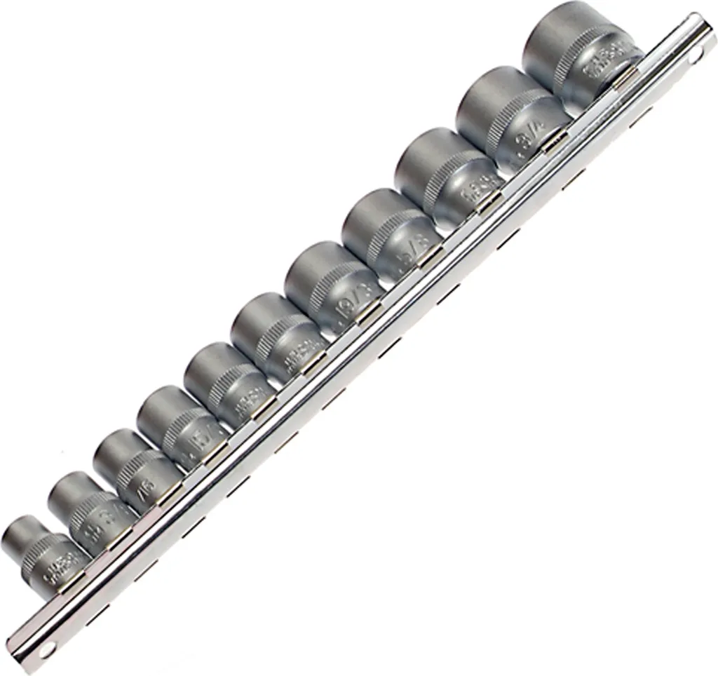 Jeu de 11 douilles SAE 3/8 pouce en pouces Zoll pour cliquet et garage