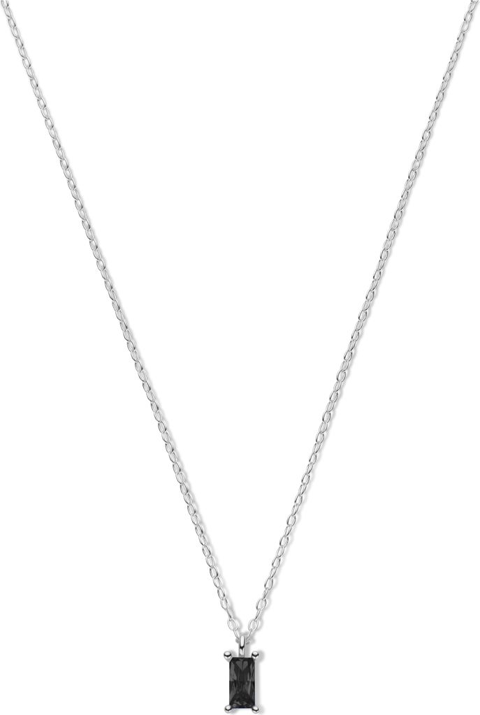 Neue Bling 9NB-1054 Silber Halskette mit Zirkonia Anhänger Produktbild 