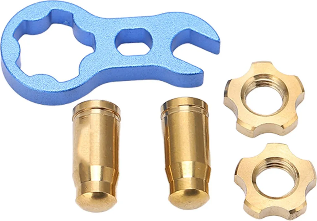 Kit Accessori Oro RISK Titanio per Valvola Presta Bici da Corsa - 3